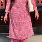 Pink Paisley Block Print Pure Cotton 3-Piece Suit