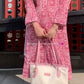 Pink Paisley Block Print Pure Cotton 3-Piece Suit